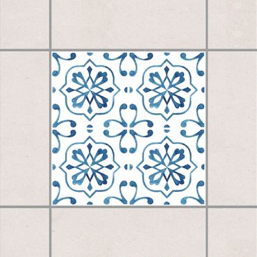 Naklejka na płytki - Seria wzorów niebiesko-białych Nr 4