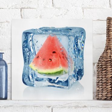 Obraz na płótnie - Melon w kostce lodu