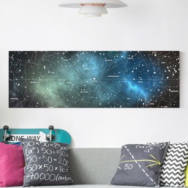 Obraz na płótnie - Obrazy gwiazd Mapa mgławic galaktyk