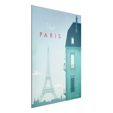 Obraz Alu-Dibond - Plakat podróżniczy - Paryż