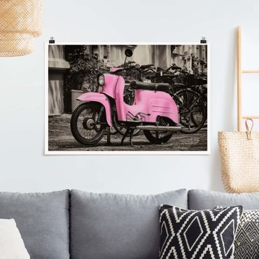 Plakat - Różowa hulajnoga