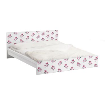 Okleina meblowa IKEA - Malm łóżko 160x200cm - Angielskie róże herbaciane