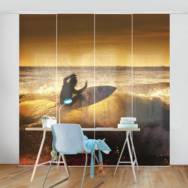 Zasłony panelowe zestaw - Słońce, zabawa i surfing