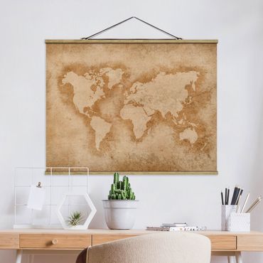 Plakat z wieszakiem - Starożytna mapa świata