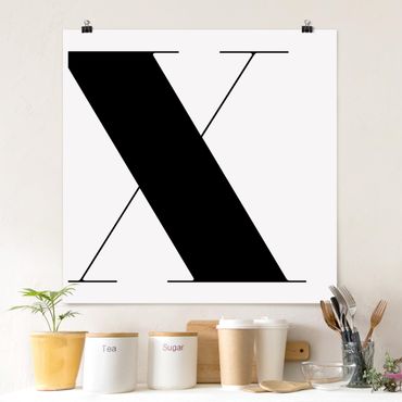 Plakat - Litera antyczna X