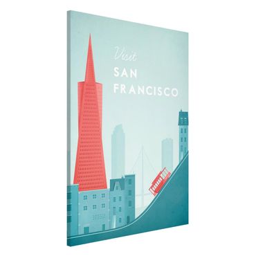 Tablica magnetyczna - Plakat podróżniczy - San Francisco