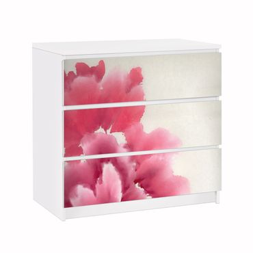 Okleina meblowa IKEA - Malm komoda, 3 szuflady - Flora artystyczna I