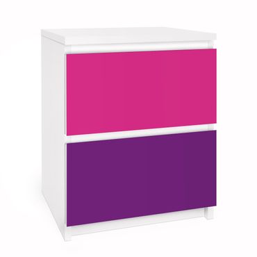 Okleina meblowa IKEA - Malm komoda, 2 szuflady - Zestaw kolorów Girly