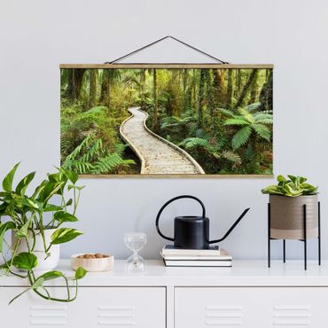Plakat z wieszakiem - Ścieżka w dżungli