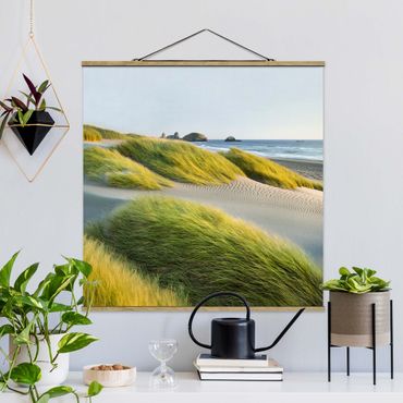Plakat z wieszakiem - Wydmy i trawy nad morzem