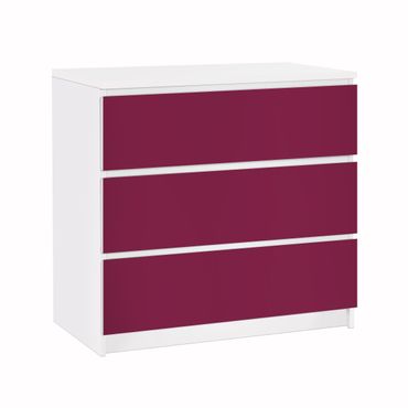 Okleina meblowa IKEA - Malm komoda, 3 szuflady - Kolor Wino Czerwony