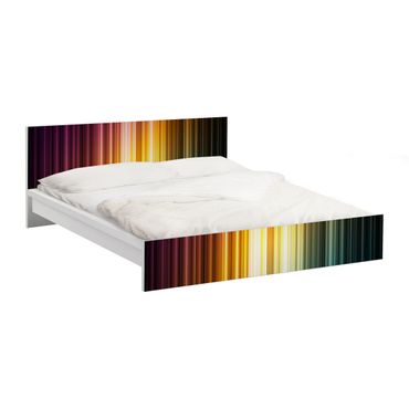 Okleina meblowa IKEA - Malm łóżko 180x200cm - Światło tęczy