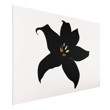 Obraz Forex - Graficzny świat roślin - Orchidea czarno-złota