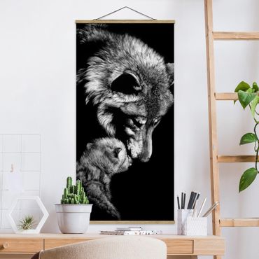 Plakat z wieszakiem - Wolf przed czarnym