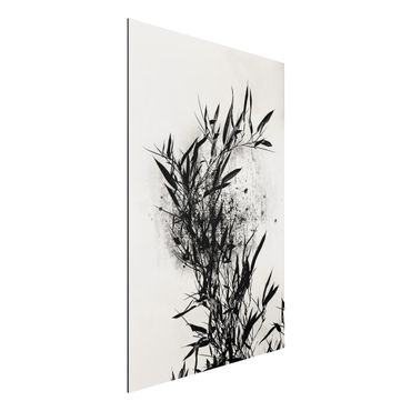 Obraz Alu-Dibond - Graficzny świat roślin - Czarny bambus