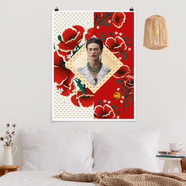 Plakat - Frida Kahlo - Kwiaty maku