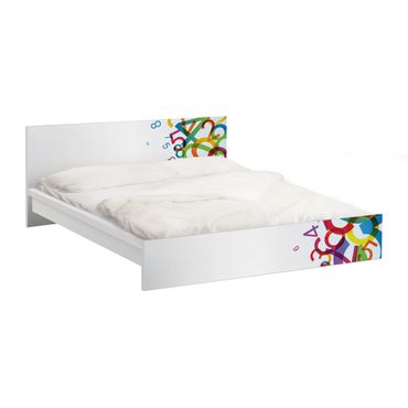 Okleina meblowa IKEA - Malm łóżko 140x200cm - Kolorowe liczby