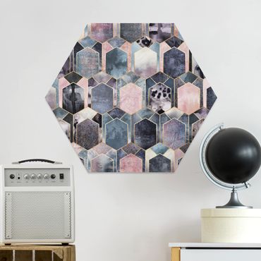 Obraz heksagonalny z Forex - Art Deco Marble Złoto