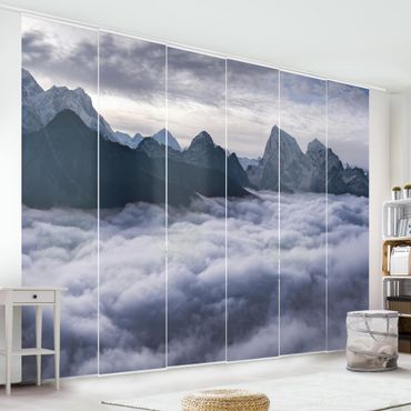 Zasłony panelowe zestaw - Morze chmur w Himalajach
