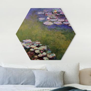 Obraz heksagonalny z Alu-Dibond - Claude Monet - Lilie wodne
