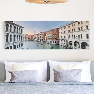 Obraz na płótnie - Canale Grande Widok z mostu Rialto Wenecja