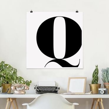 Plakat - Litera antyczna Q