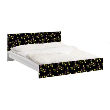 Okleina meblowa IKEA - Malm łóżko 180x200cm - Wzór "Mille fleurs