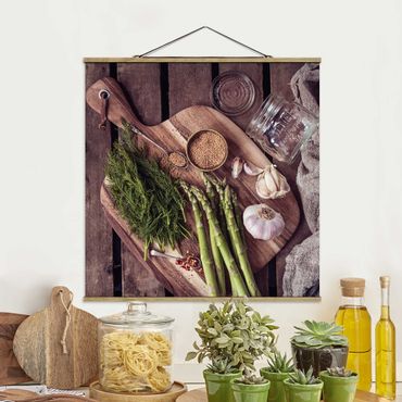 Plakat z wieszakiem - Asparagus Rustic