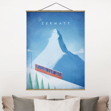Plakat z wieszakiem - Plakat podróżniczy - Zermatt