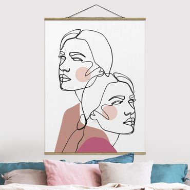 Plakat z wieszakiem - Linia Art Kobiety portret policzki różowy