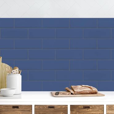 Panel ścienny do kuchni - Płytki ceramiczne ciemnoniebieskie