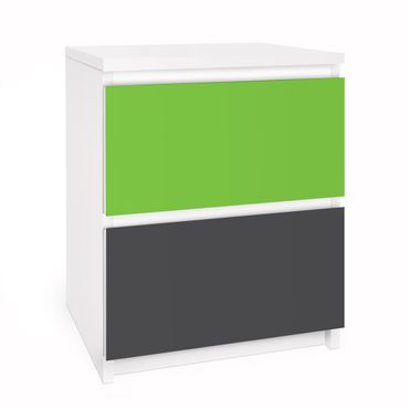 Okleina meblowa IKEA - Malm komoda, 2 szuflady - Zestaw kolorów Sprężyna