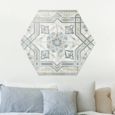 Obraz heksagonalny z Forex - Panel drewniany Persian Vintage III