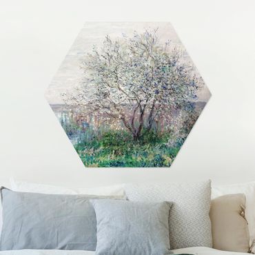 Obraz heksagonalny z Alu-Dibond - Claude Monet - wiosenny nastrój