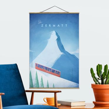 Plakat z wieszakiem - Plakat podróżniczy - Zermatt