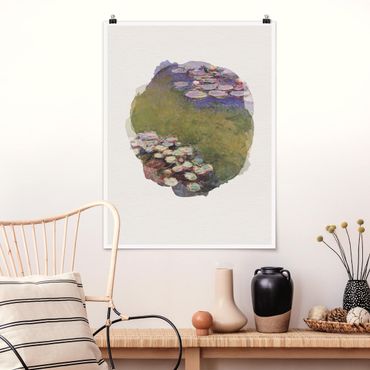 Plakat - Akwarele - Claude Monet - Lilie wodne