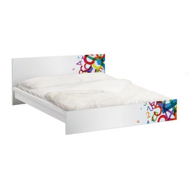 Okleina meblowa IKEA - Malm łóżko 160x200cm - Kolorowe liczby