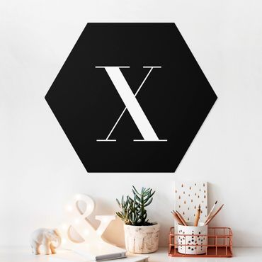 Obraz heksagonalny z Forex - Czarna litera Szeryf X