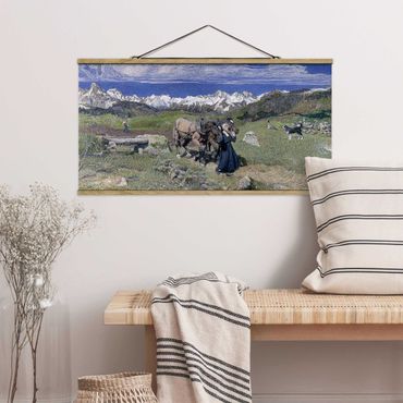 Plakat z wieszakiem - Giovanni Segantini - Wiosna w Alpach