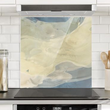 Panel szklany do kuchni - Ocean i pustynia I