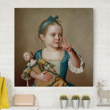 Obraz na płótnie - Jean Etienne Liotard - Dziewczynka z lalką