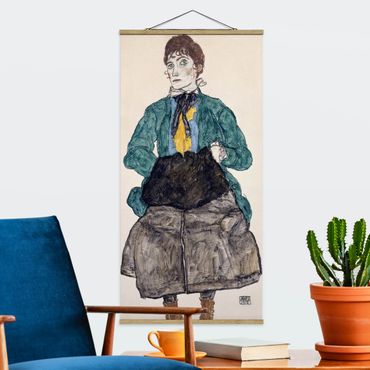 Plakat z wieszakiem - Egon Schiele - Kobieta w zielonej bluzce