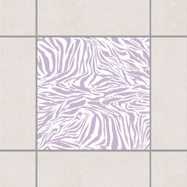 Naklejka na płytki - Zebra Design Lavender Lilac
