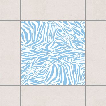 Naklejka na płytki - Zebra Design Jasnoniebieski Niebieski