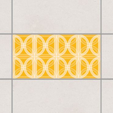 Naklejka na płytki - Naklejka mozaiki - wzór okrągłych płytek Melon Yellow