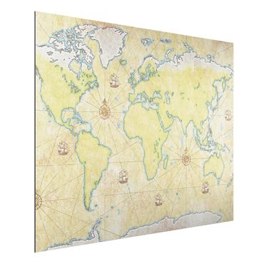 Obraz Alu-Dibond - Mapa świata