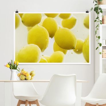 Plakat - Citrony w wodzie