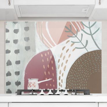 Panel szklany do kuchni - Karnawał kształtów w Berry I
