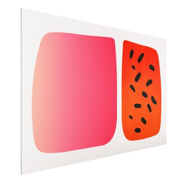 Obraz Forex - Abstrakcyjne kształty - Melon i róż