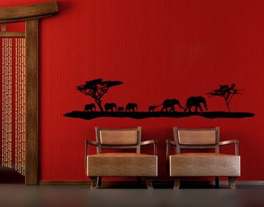 Naklejka na ścianę - Nr TM11 Rodzina słoni